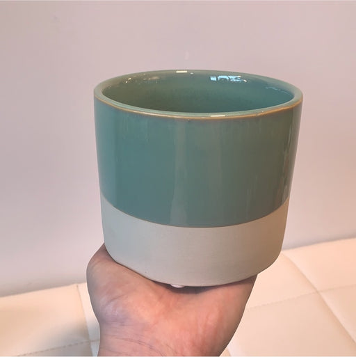 4” green ceramic natural base - thatswhatshegrows